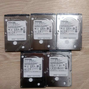 2.5인치 도시바 hdd 1tb 1테라 5개 일괄 판매