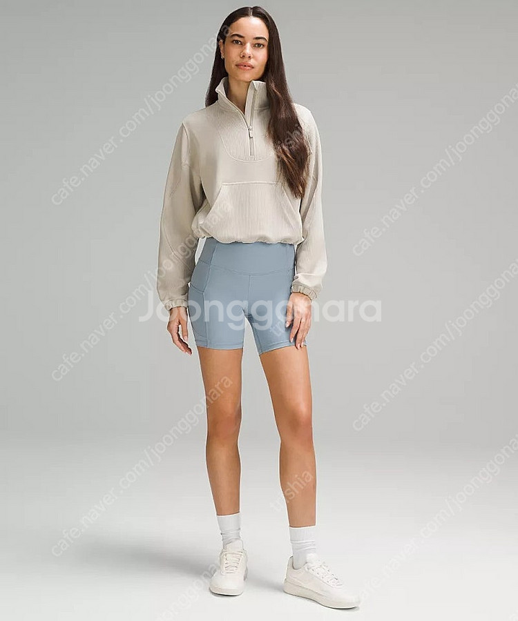 룰루레몬 브러시드 리브드 소프트스트림 하프집 MOVT--1
