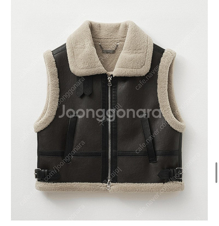 몽돌 무스탕조끼 새상품--2