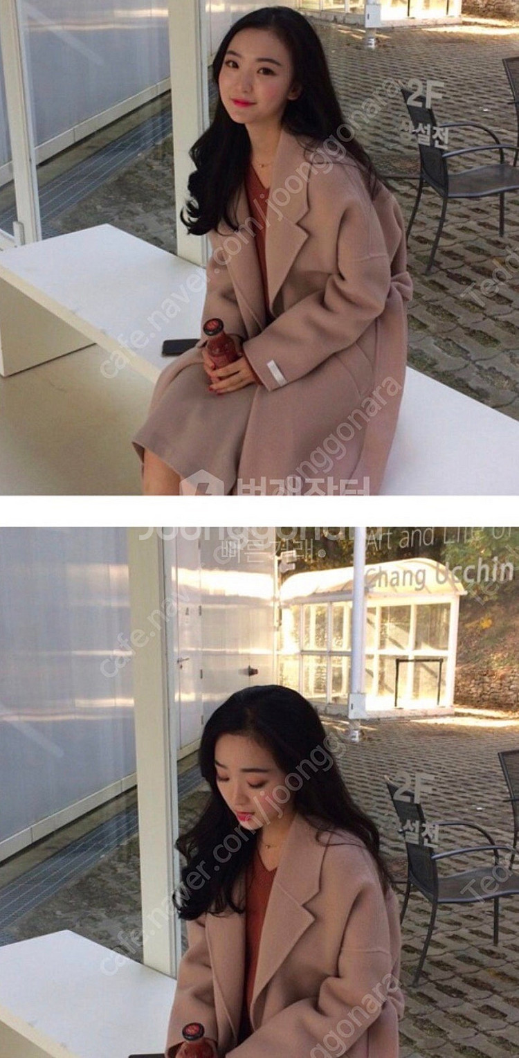 문피치 핸드메이드 코트 핑크--1