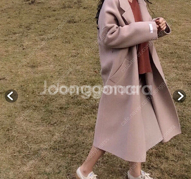 문피치 핸드메이드 코트 핑크--7