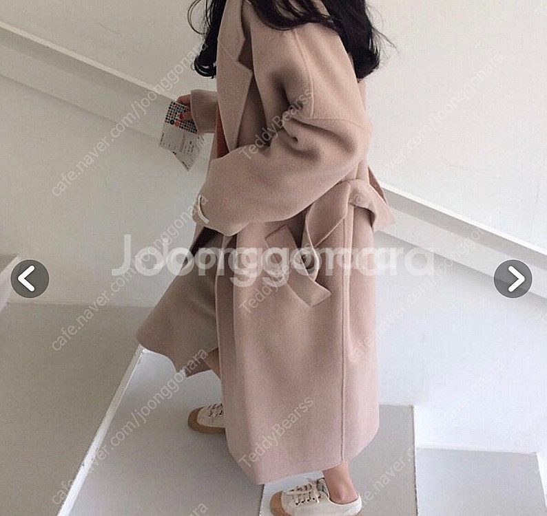 문피치 핸드메이드 코트 핑크--8