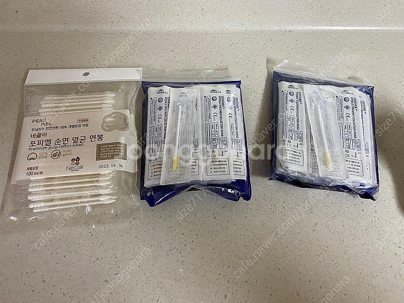 멸균면봉 150개(포피엘면봉,약국면봉),1매씩개별포장--1