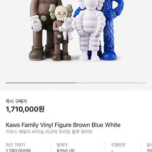 카우스(kaws) 패밀리 급처