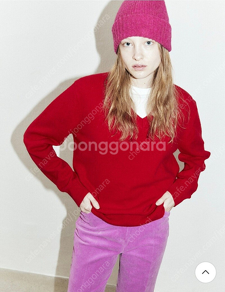 포니테일 김나영 착용 corrie v-neck swea...--0