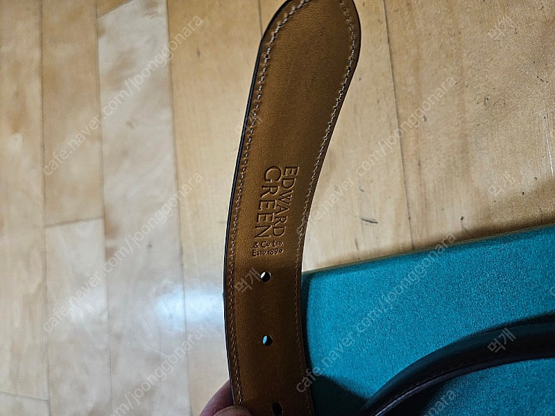 에드워드그린 블랙 가죽 정장벨트 판매합니다 이미지