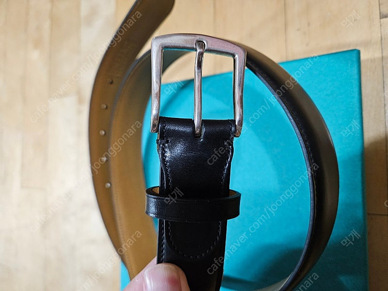 에드워드그린 블랙 가죽 정장벨트 판매합니다 이미지