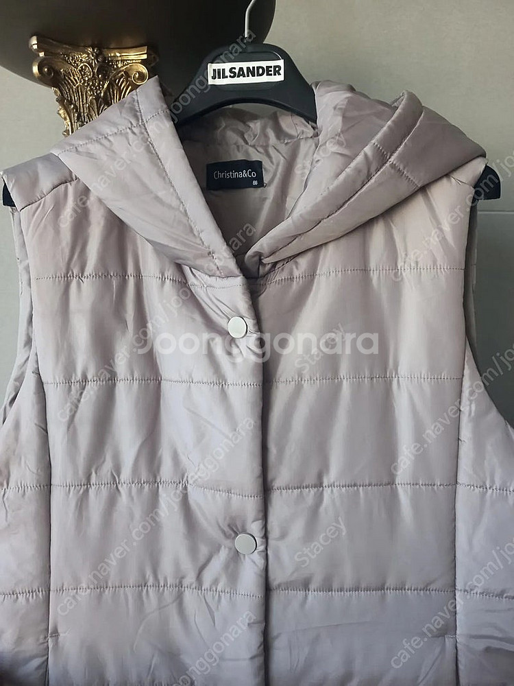 후디 롱베스트 패딩 새제품--4