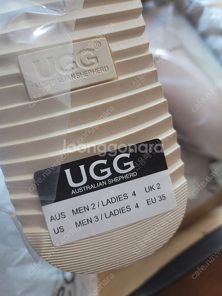 호주 어그 클리어 레인부츠 UGG 크림 밀크 35(22...--6