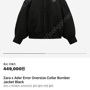 Zara x Ader Error Oversize Collar Bomber Jacket 자라 아더에러 봄버자켓 M사이즈 상태최상