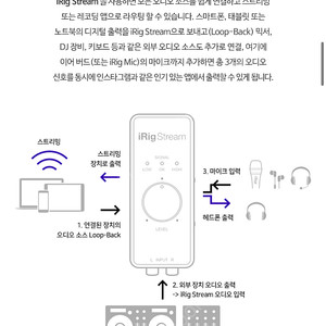 Irig stream 폰방용 음향장비 + 모가미 Rca케이블