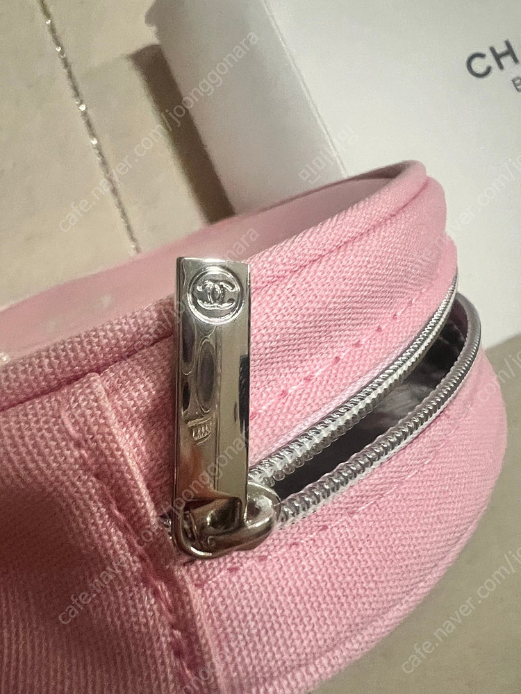 택포))샤넬 핑크 탬버린 파우치 이미지