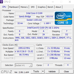 CPU i3-2100Mainboard ASUS P8H61Memory 삼성 DDR3 4G 2개 8G