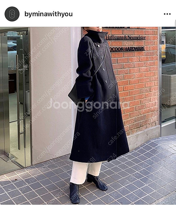 바이미나 런던 비하인드 코트 네이비--0