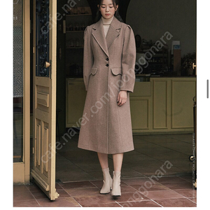 플로움 lady puff coat 멜란지베이지