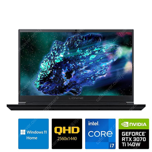 [주연테크] 리오나인 L9W37TW / i7-12700H, 16GB RAM, 512GB SSD, RTX 3070 Ti / 미개봉 노트북