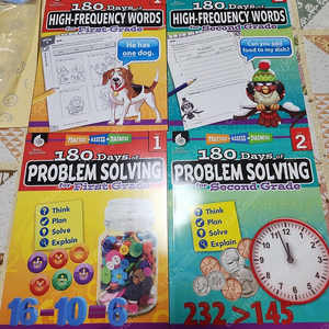 수퍼맘 180Days Problem Solving (1,2),High-Frequency words(1,2)