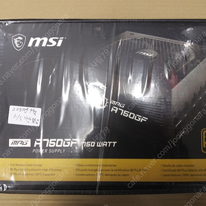 MSI MPG A750GF 80PLUS골드 미개봉