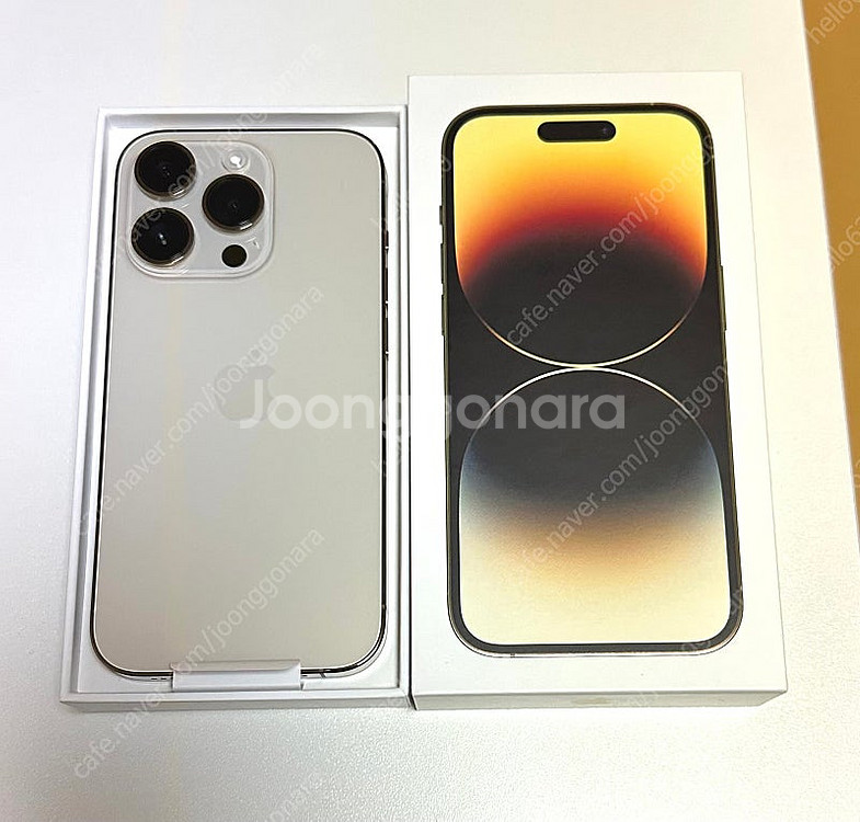 미국직구 아이폰14프로 골드 128GB 무음카메라--0
