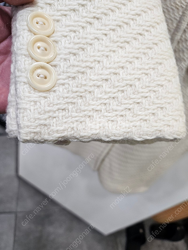 막스마라 트위드 롱 코트--4