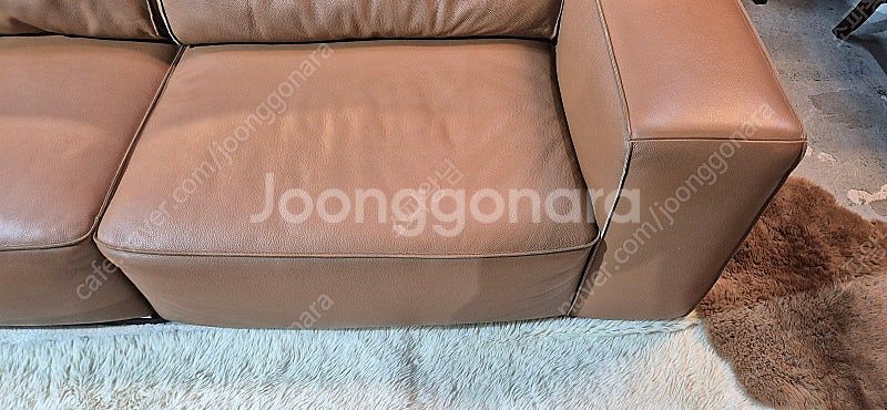 자코모 라보스 슈렁큰 천연 통가죽 4인 소파쇼파(헤드업...--9