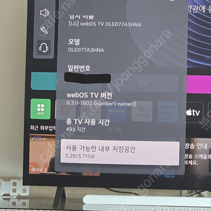 LG Oled 77인치 티비