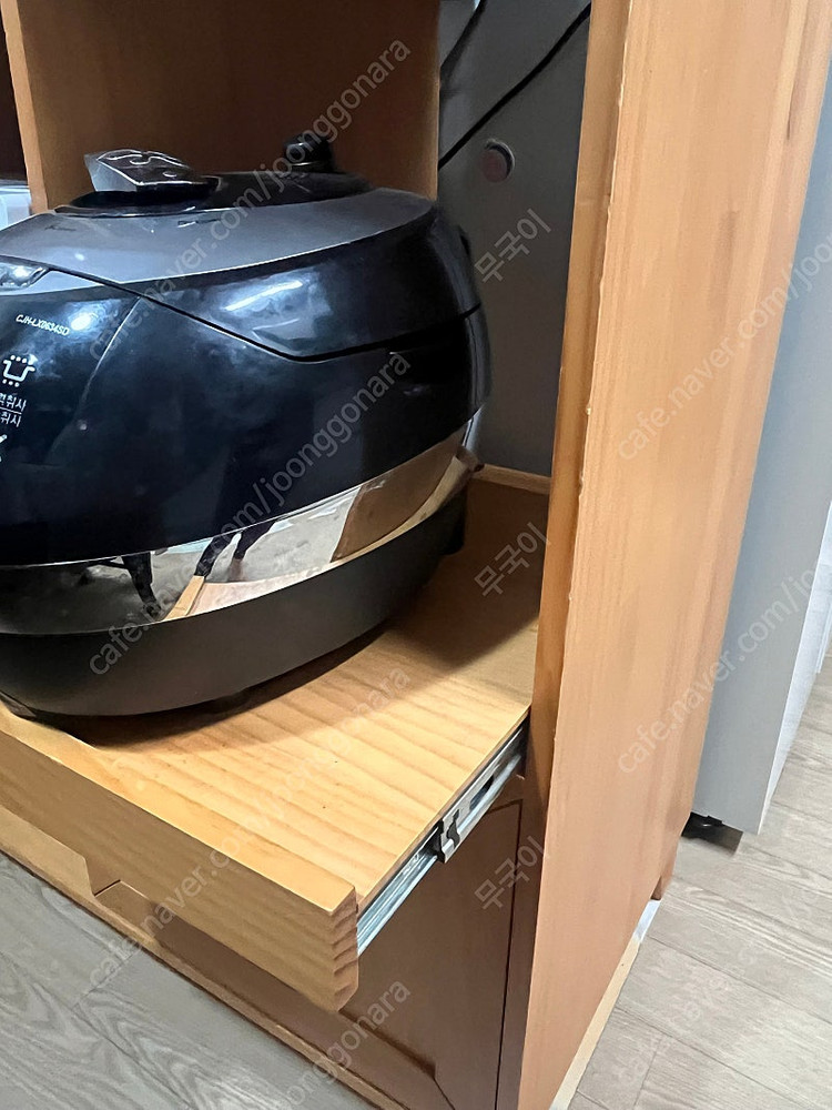 포홈 원목 주방수납장 (전자렌지 전기밥솥거치대 +상부장)--2