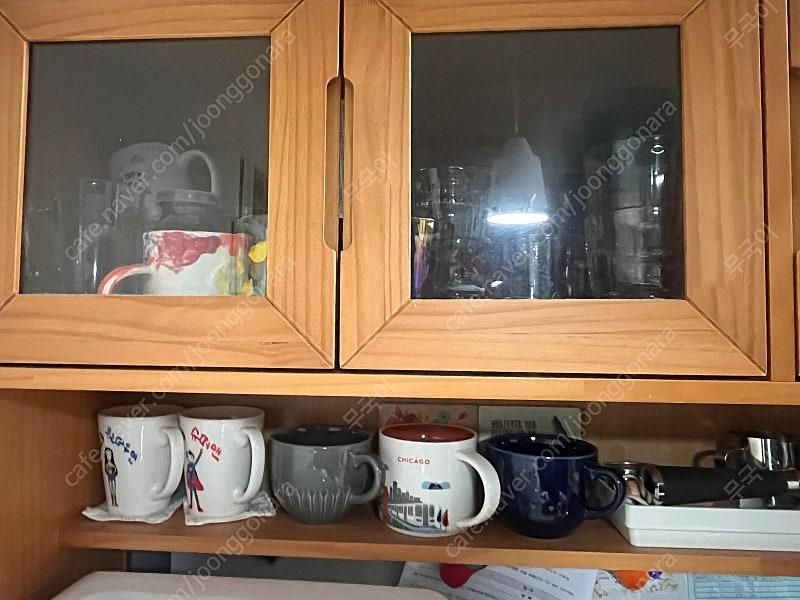 포홈 원목 주방수납장 (전자렌지 전기밥솥거치대 +상부장)--3