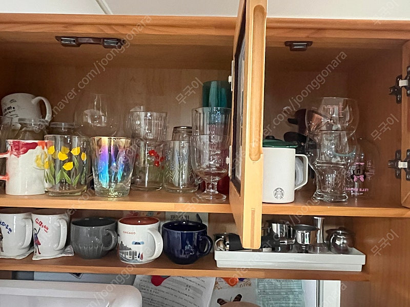 포홈 원목 주방수납장 (전자렌지 전기밥솥거치대 +상부장)--4