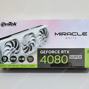 이엠텍 RTX 4080 SUPER MIRACLE WHITE 미개봉