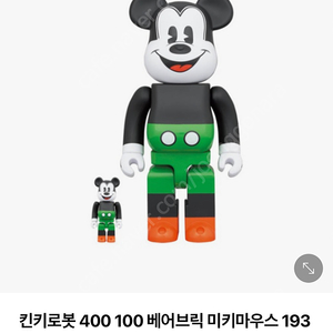 베어브릭 미키마우스 그린 400% 100%