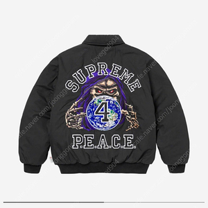 슈프림 워크자켓 L 사이즈 Supreme Peace Embroidered Work Jacket Black - 23FW