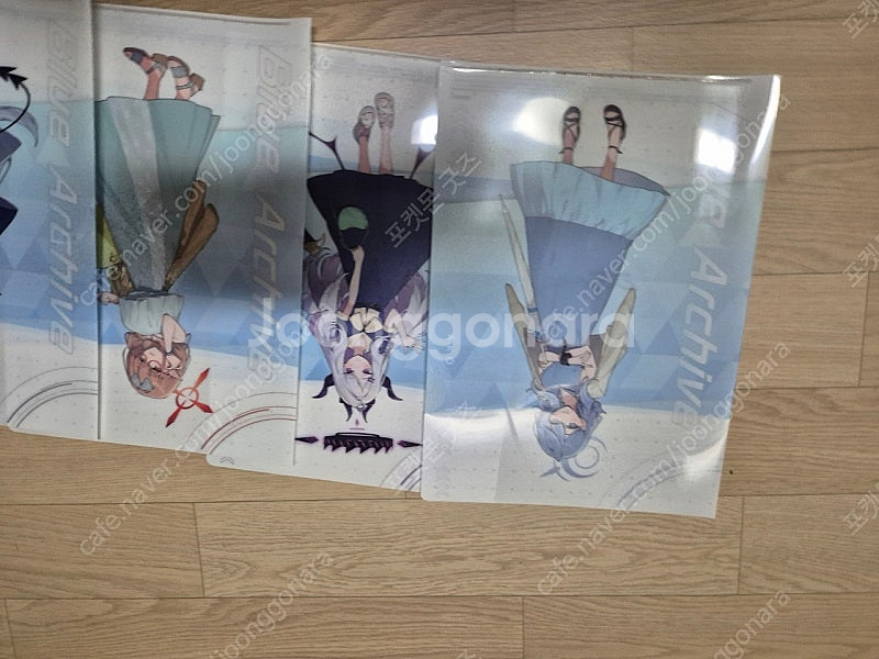 블루아카이브 로손 콜라보 클리어 파일 풀세트--0
