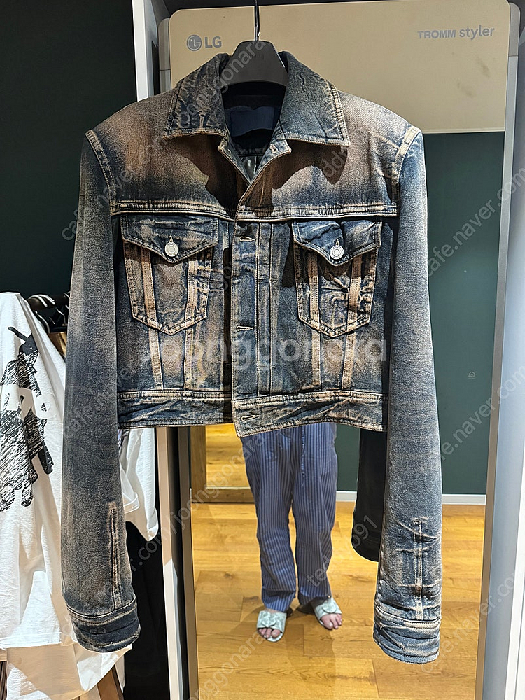 준지 24FW 컬렉션 패디드 크롭 데님 자켓 50 (옷...--0