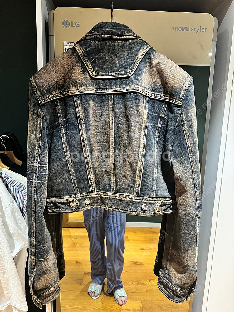 준지 24FW 컬렉션 패디드 크롭 데님 자켓 50 (옷...--1
