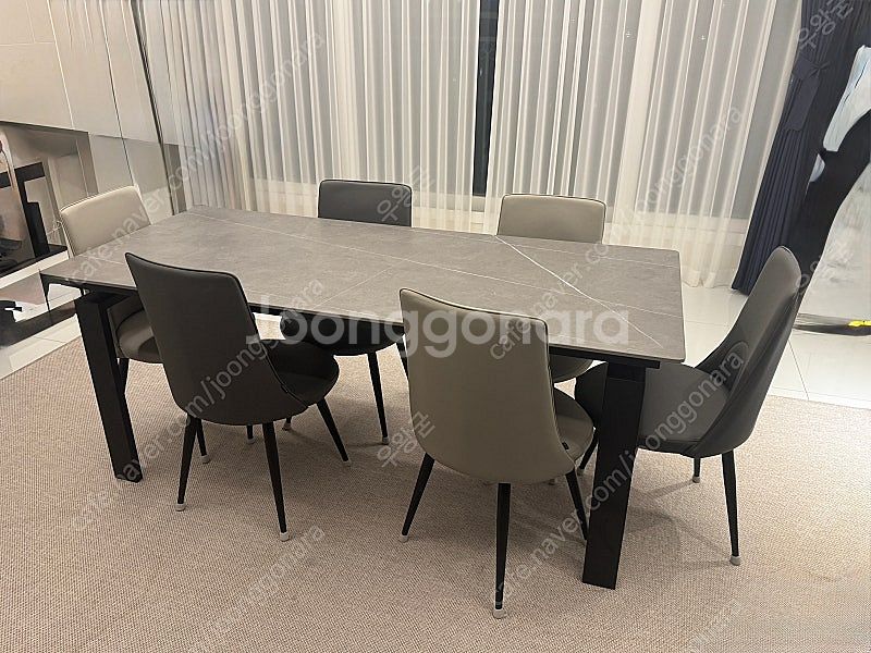 6인용 세라믹 식탁 세트--1