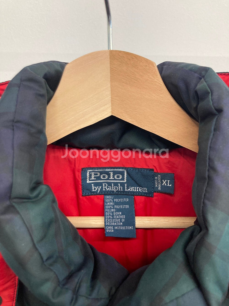 115 폴로 랄프로렌 블랙와치 다운 패딩 베스트, 폴로...--3