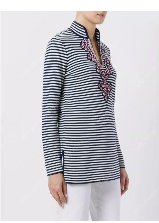토리버치 TORY BURCH 자수 디테일 튜닉 니트 S...--0