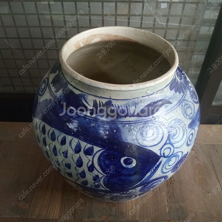 조선시대 물고기 문양의 대형 해주 항아리--6