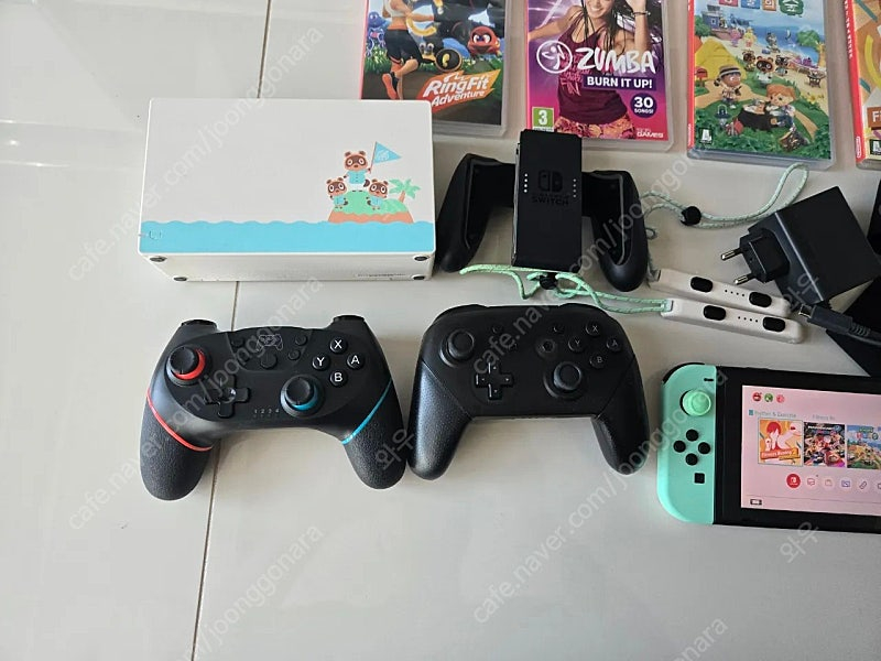 닌텐도 스위치 동숲 에디션 풀박 + 게임3--2