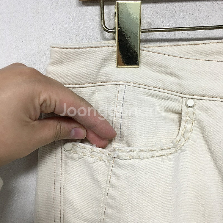 MINE 마인 오트밀 스티치 데님 팬츠 64--2