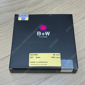 [ 8만원 ] 슈나이더 B&W XS-PRO 007 Clear 86mm 고급 필터 팝니다.( BW , MASTER )