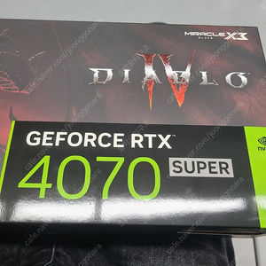 이엠텍 지포스 RTX 4070super 미라클X3 디아블로 에디션 판매합니다.