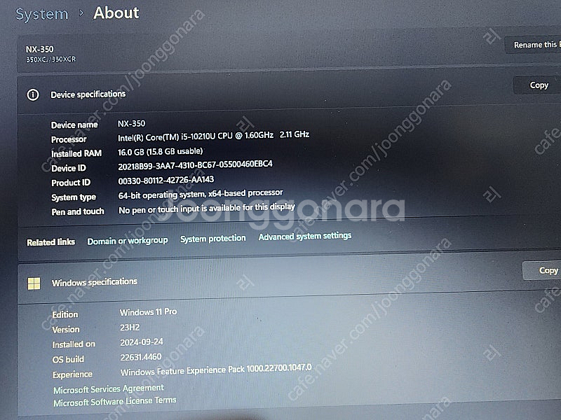 삼성 노트북 NT350XCR 팝니다.--1