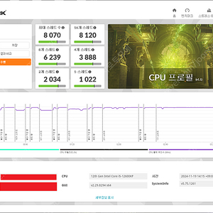 인텔 CPU 12600KF 벌크 (SP점수 73점) 팝니다. 사진 자세히 있음. (14만원에 팝니다. 택배비 내드립니다!)