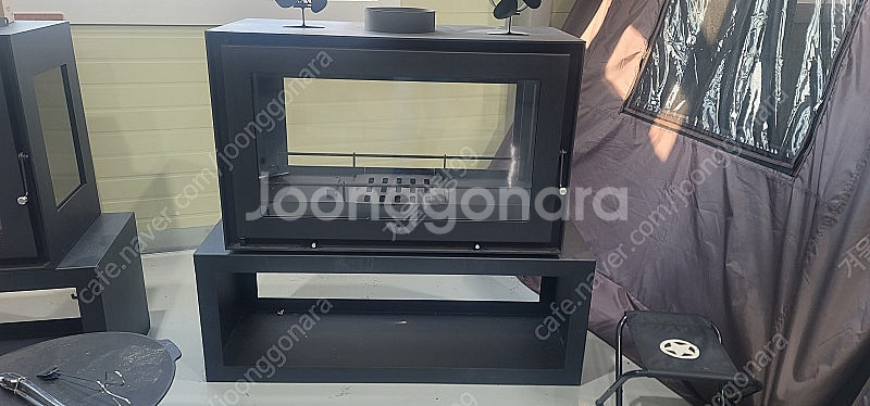 대형 화목난로 벽난로 팝니다 미사용 양면내열유리 (전시품팝니다.)--0