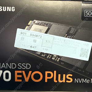 삼성 970 EVO Plus 500GB NVMe M.2 SSD