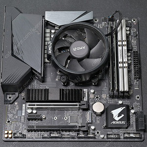 AMD 라이젠5 2600(정품쿨러) + 기가바이트 B650M AORUS PRO-P 메인보드 + DDR4 48G 메모리