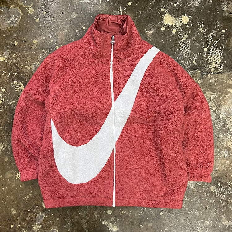 M) 나이키 리버시블 쉐르파 자켓 점퍼 양털자켓--3