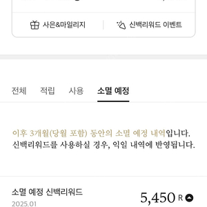 신백리워드 10,000R 팝니다(6000원)